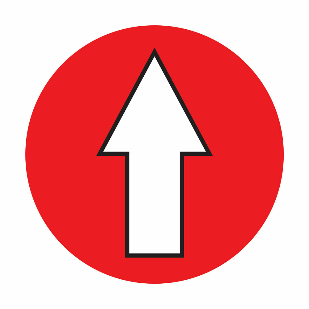 Floor Graphic Red Arrow