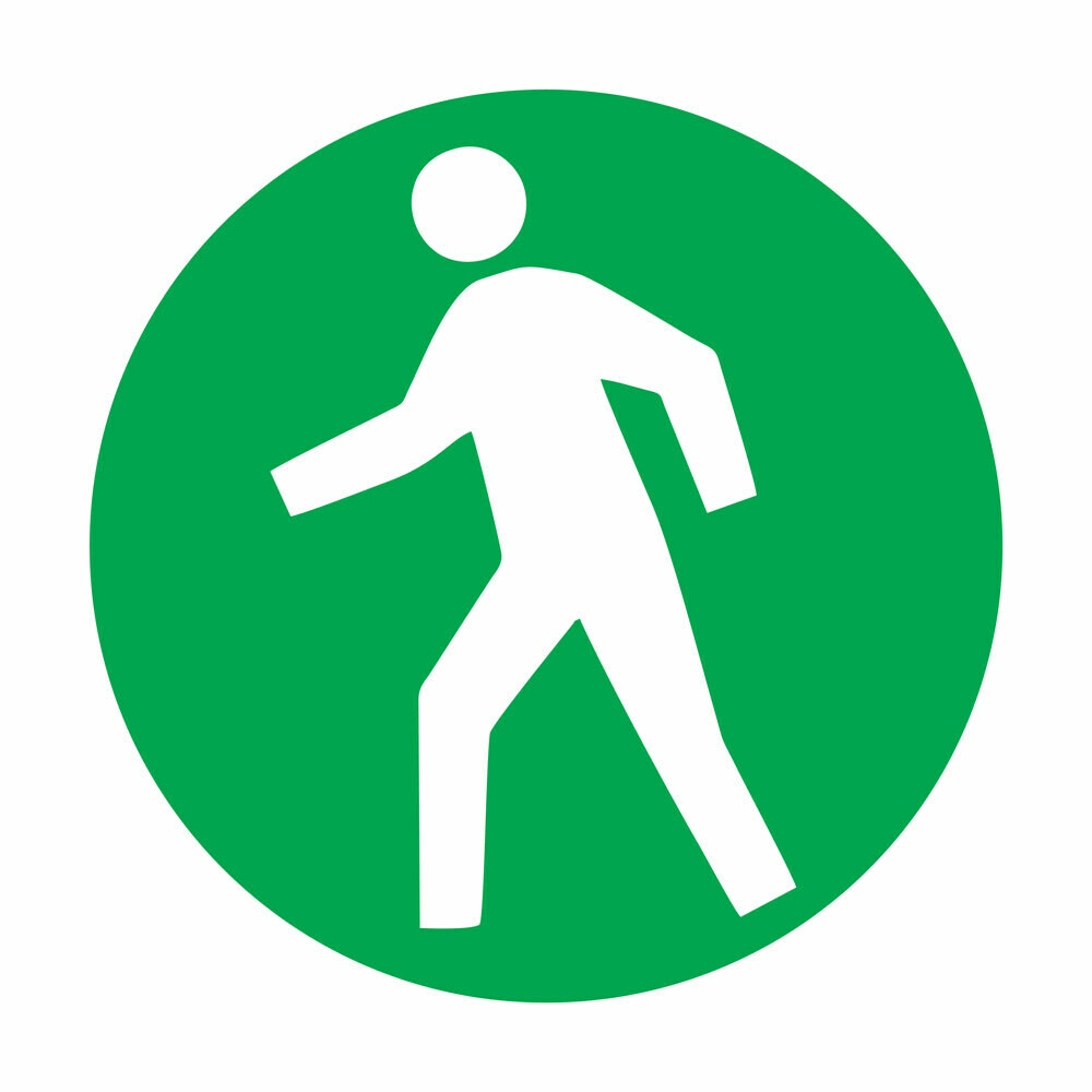 Floor Graphic Pedestrian Sign