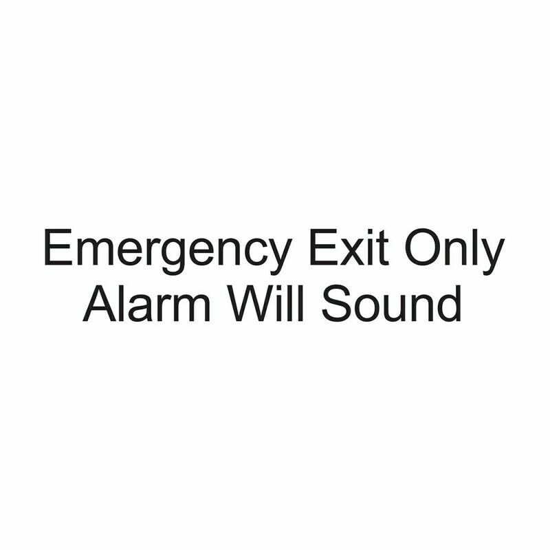 Emergency Exit Will Sound