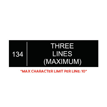 Room Number - # and 1 linen text