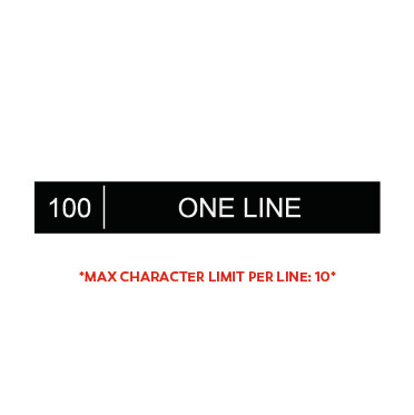Room Number - # and 1 line text