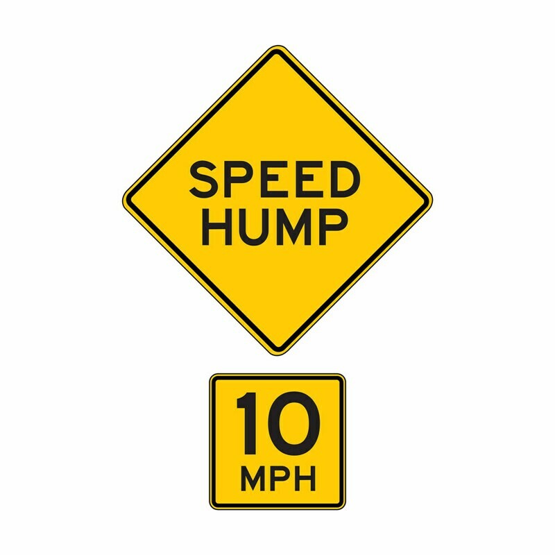 Combination Speed Bump/Speed Limit 10
