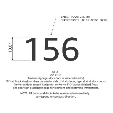 Tenant Signage - Dock Door Numbers