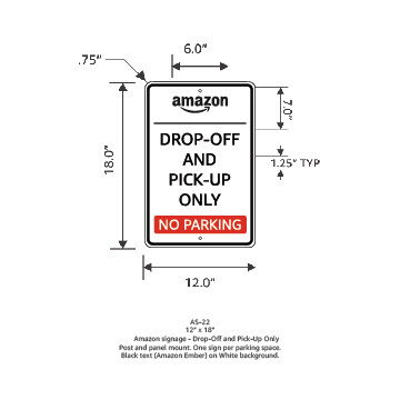 Tenant Signage - Dropoff And Pickup Only