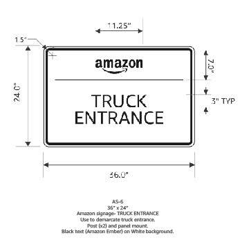 Tenant Signage - Truck Entrance