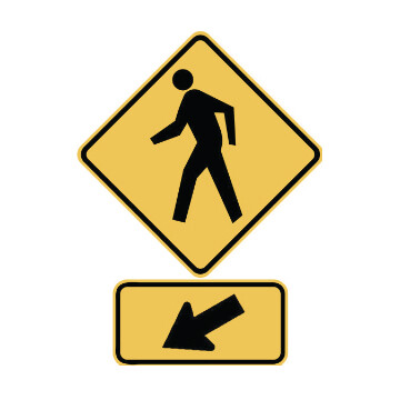 DOT Pedestrian Crossing - Left Arrow