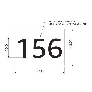 Tenant Signage - Dock Numbers