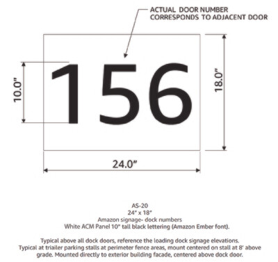 Tenant Signage - Dock Numbers