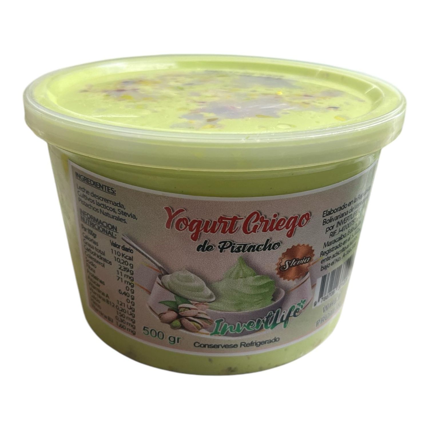 YOGURT GRIEGO INVERTLIFE PISTACHO 500GR