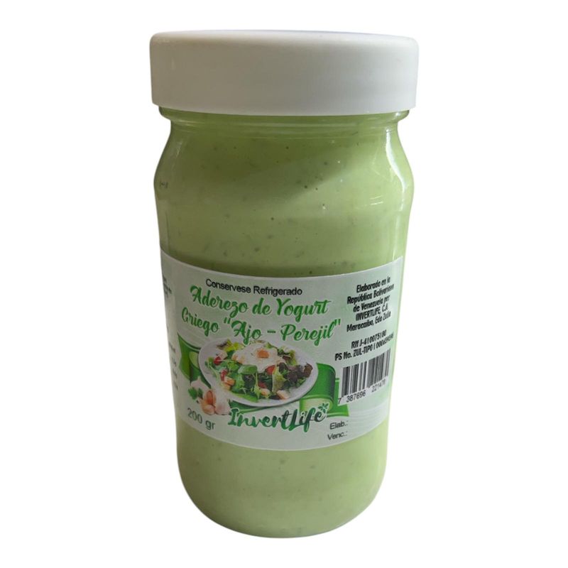 ADEREZO INVERTLIFE YOGURT GRIEGO AJO PEREJIL 200GR
