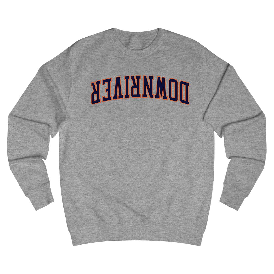 UPSIDE DOWNriver Baseball Crew Neck Sweatshirt