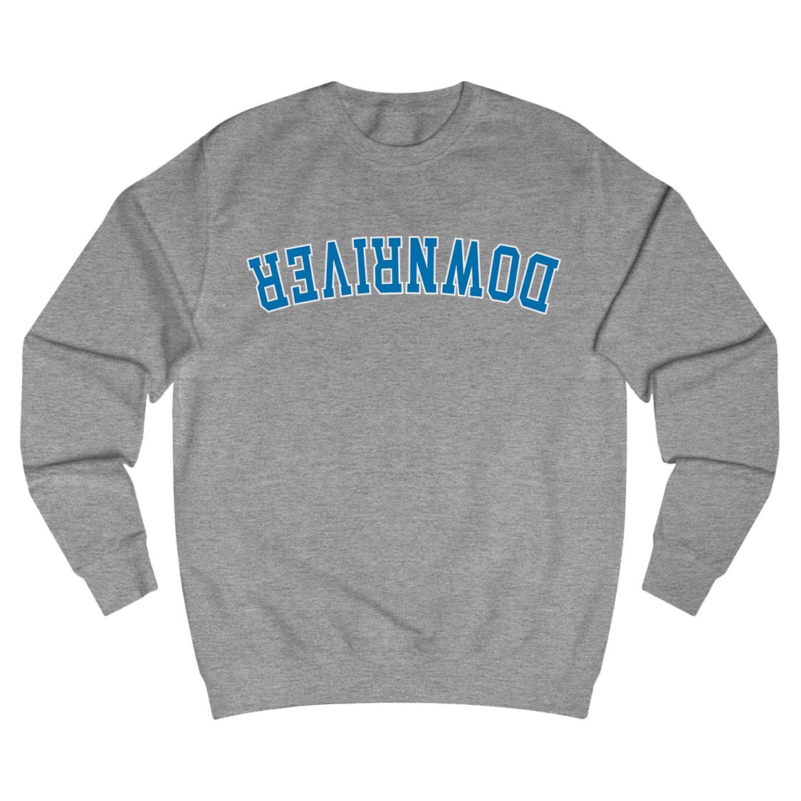 UPSIDE DOWNriver Football Heather Crew Neck Sweatshirt