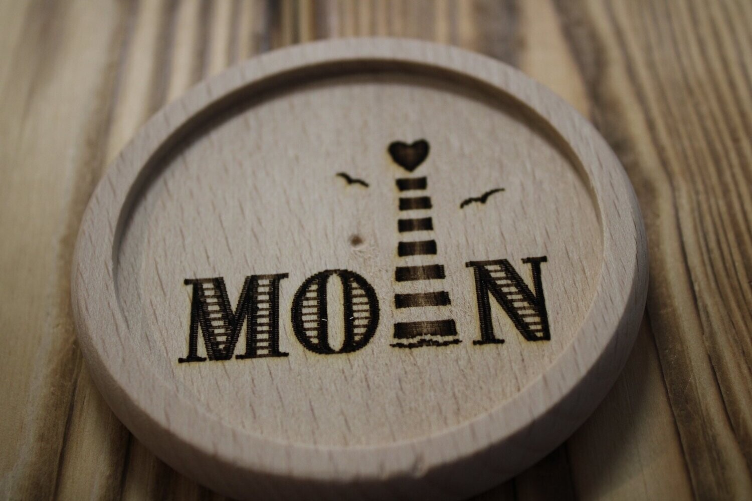 Deckel/Untersetzer für Gläser "Moin"