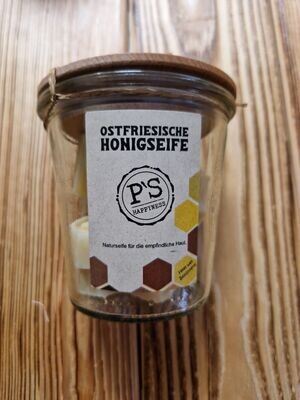 Ostfriesische Honigseife, 10 x 10 Gramm Stücke im Glas