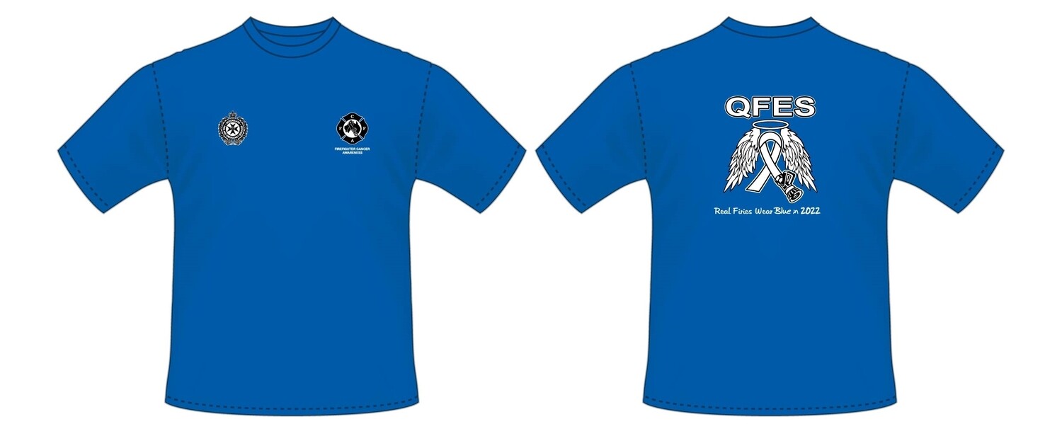 Blue Cotton Tee Size 14