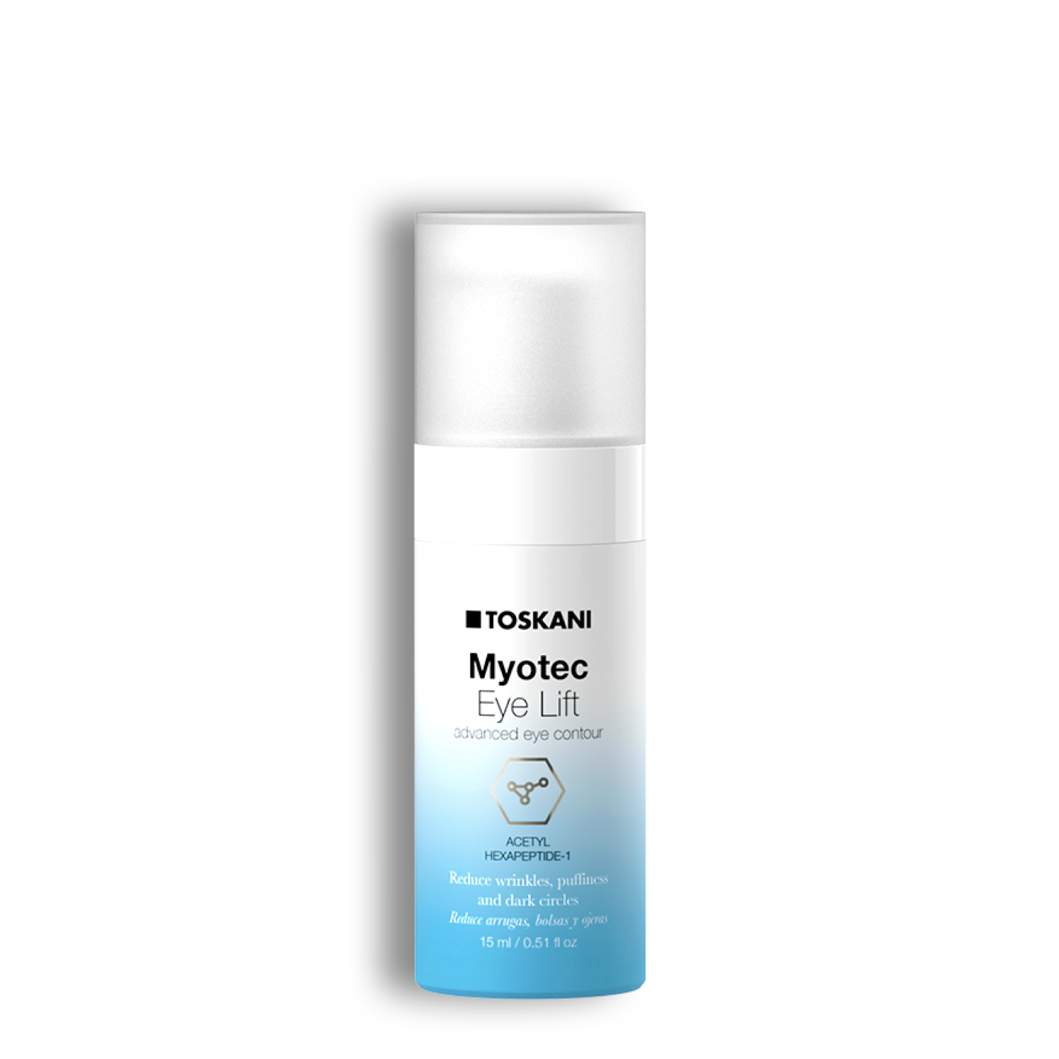 TOSKANI akių srities kremas su peptidais MYOTEC EYE LIFT ADVANCED EYE CONTOUR, 15 ml