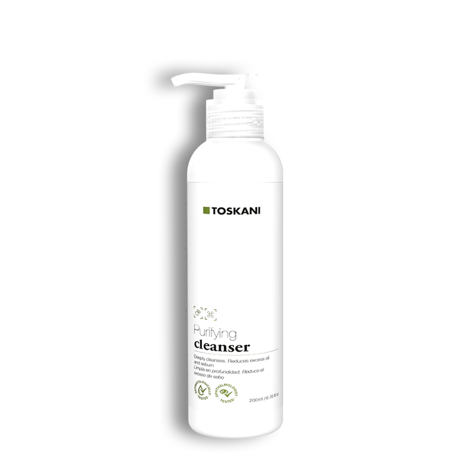 TOSKANI veido prausiklis riebiai, probleminei odai PURIFYING CLEANSER, 200 ml