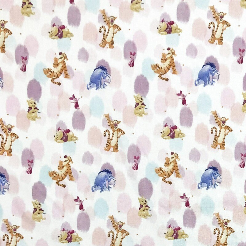 Winnie the Pooh and Friends - 100% cotton digital print fabric