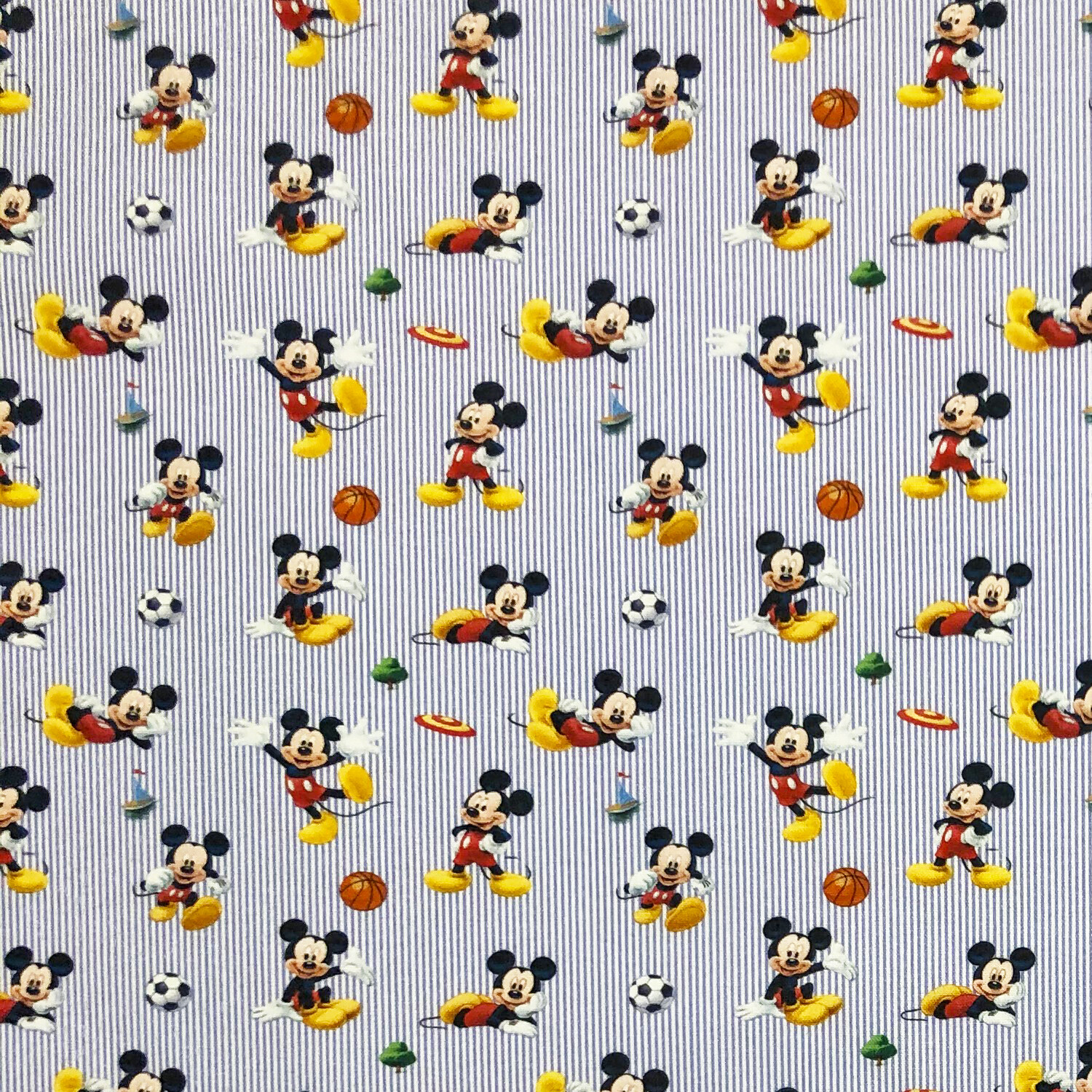 Sporty Mickey Mouse - 100% cotton digital print fabric
