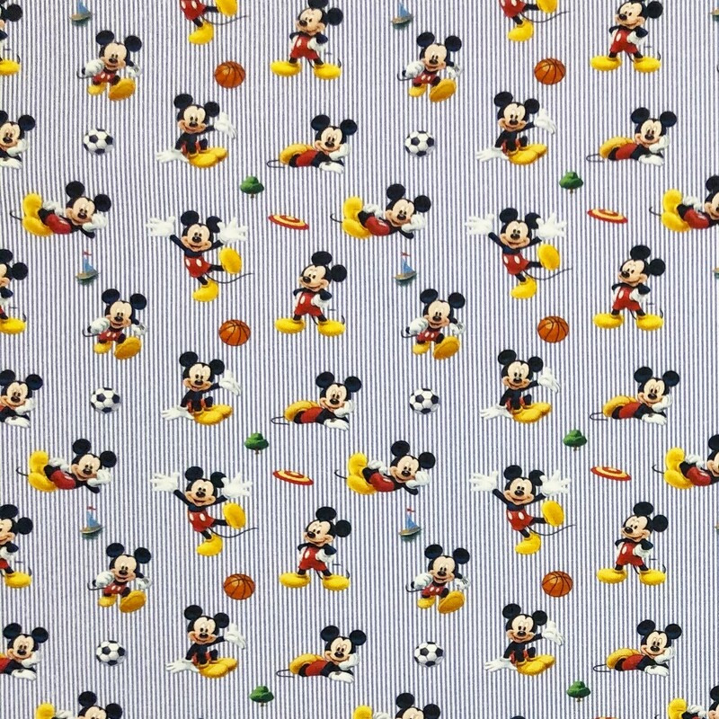 Sporty Mickey Mouse - 100% cotton digital print fabric