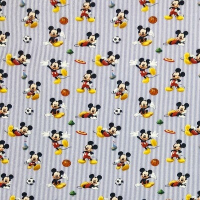 Sporty Mickey Mouse - 100% cotton digital print fabric