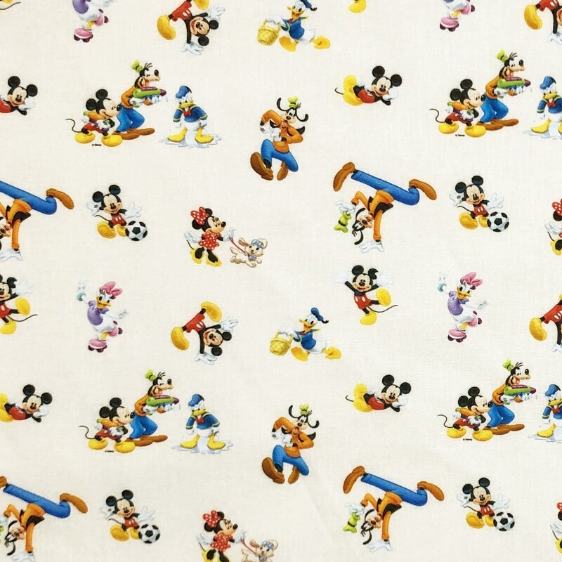 Mickey Mouse (Playout Mickey) - 100% cotton digital print fabric