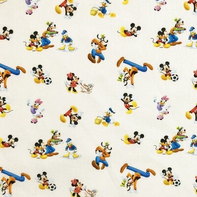 Mickey Mouse (Playout Mickey) - 100% cotton digital print fabric