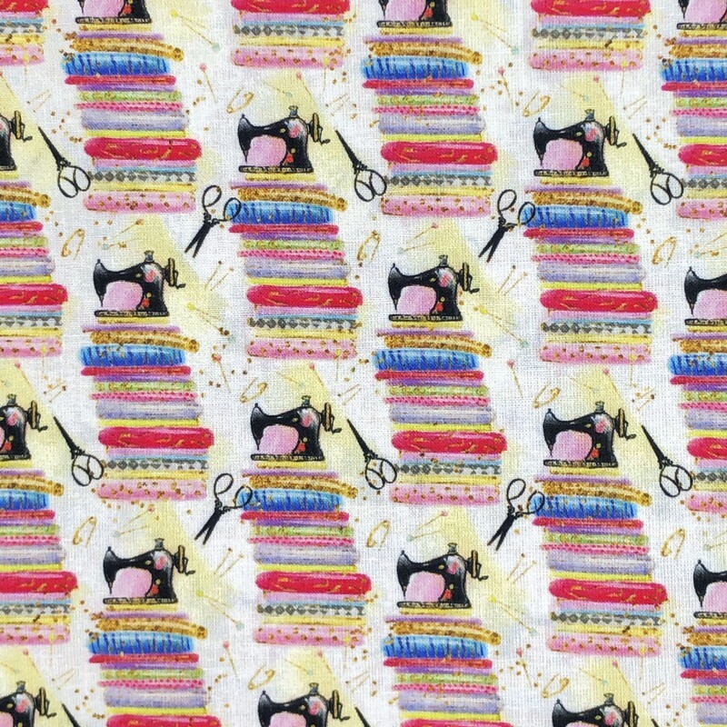 Sewing 03 - 100% cotton digital print fabric