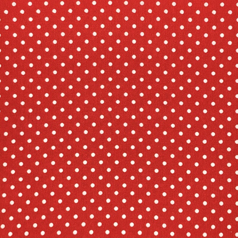 Sweet Pea Spot - Red - 100% cotton digital print fabric