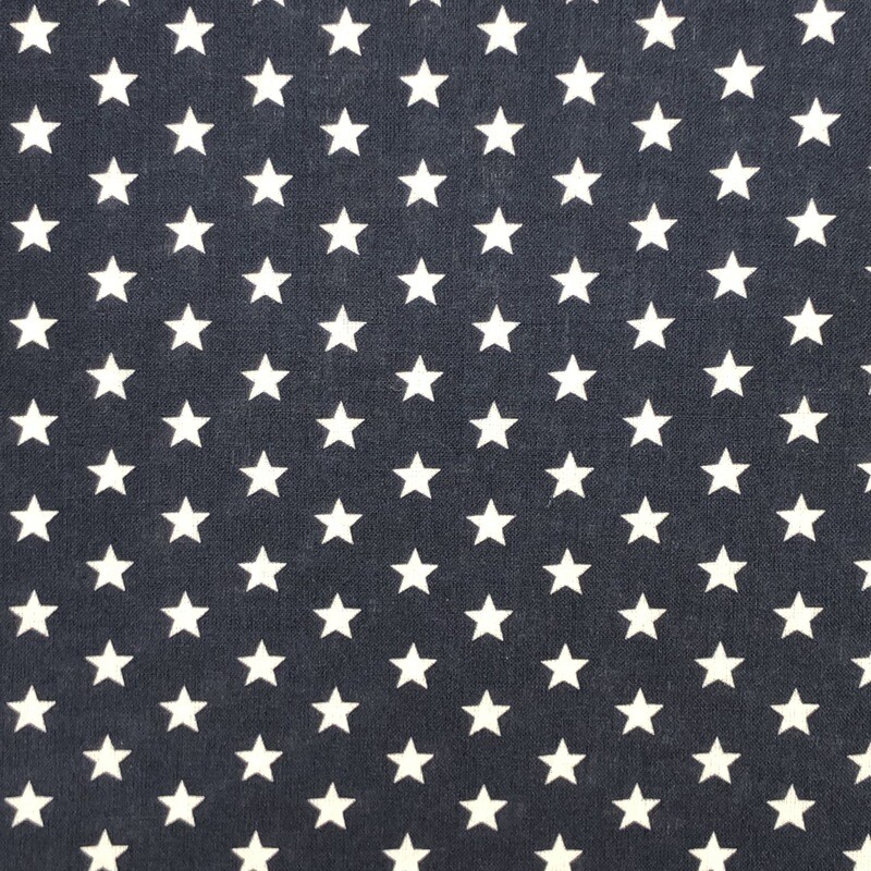 Small Stars - Navy - 100% cotton digital print fabric