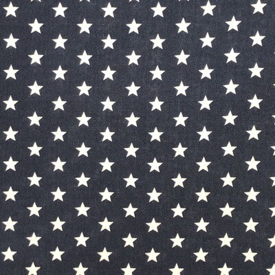 Small Stars - Navy - 100% cotton digital print fabric