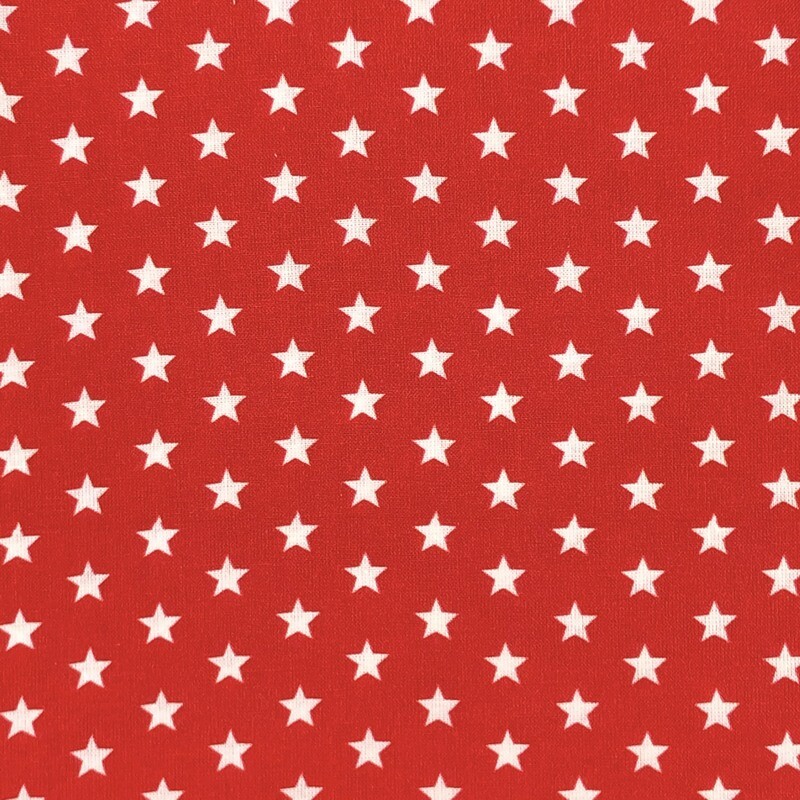 Small Stars - Red - 100% cotton digital print fabric