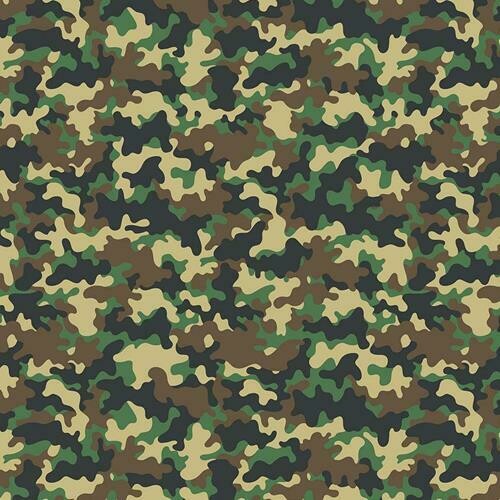 Camouflage 01 - Green - 100% cotton digital print fabric