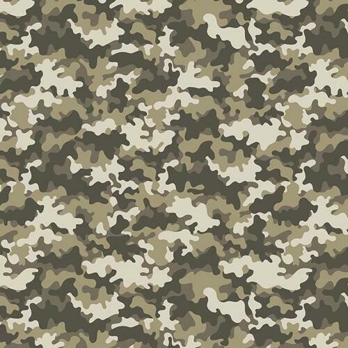 Camouflage 05 - Brown - 100% cotton digital print fabric