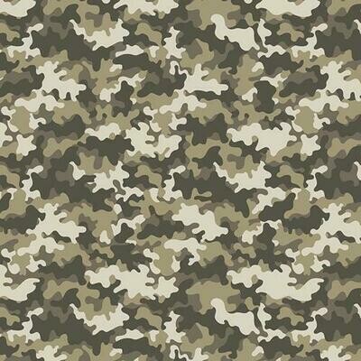 Camouflage 05 - Brown - 100% cotton digital print fabric