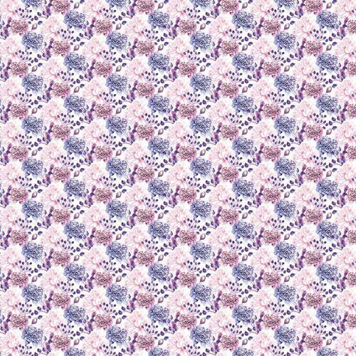 Country Florals 12 - Lilac - 100% cotton digital print fabric