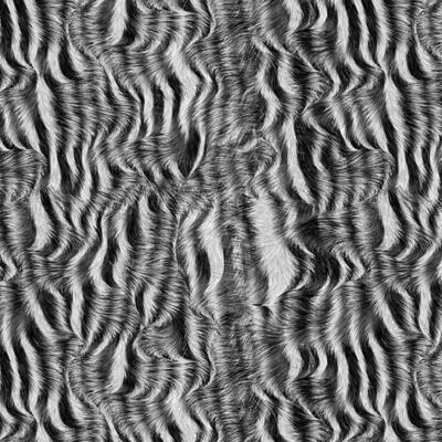 Animal Skin 08 - Black / White - 100% cotton digital print fabric