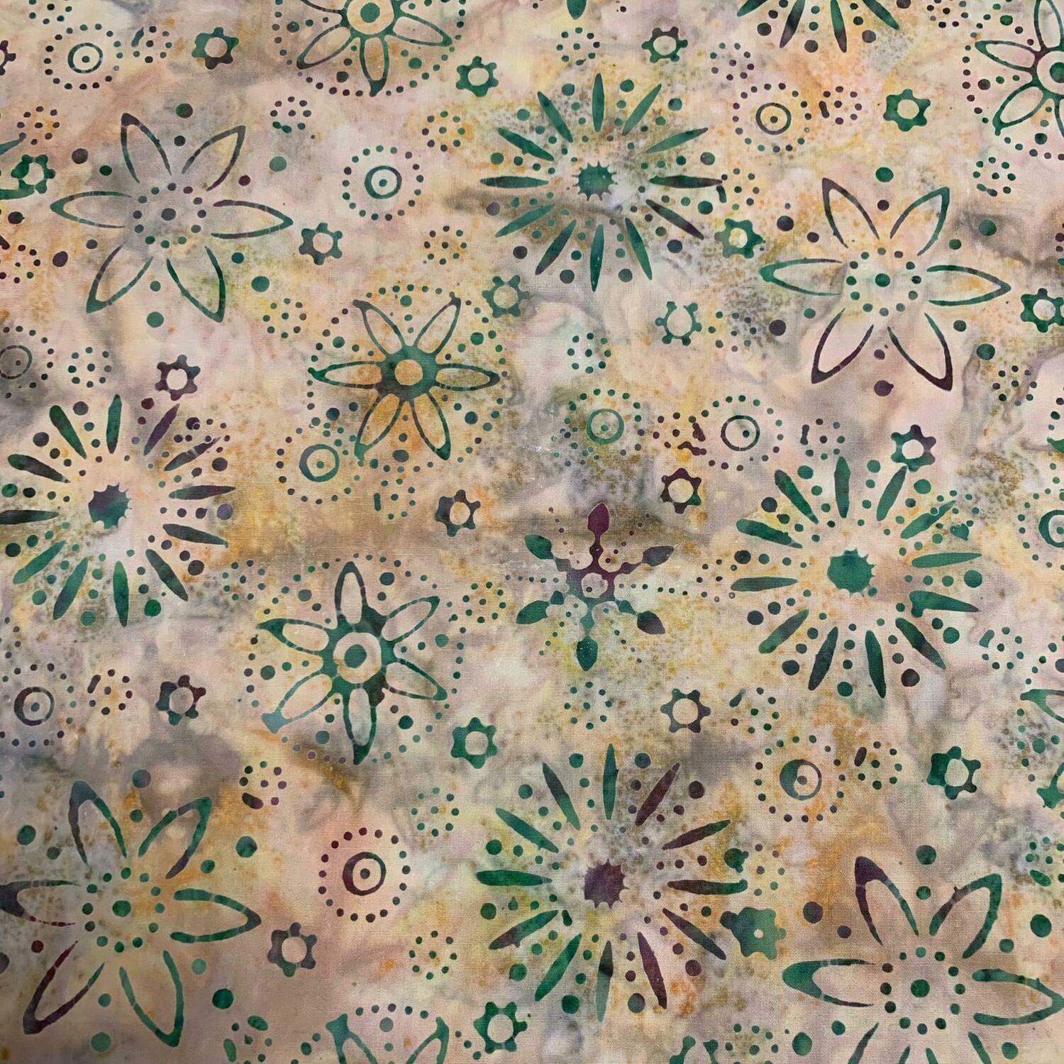 Batiks - Beige - 100% cotton print fabric