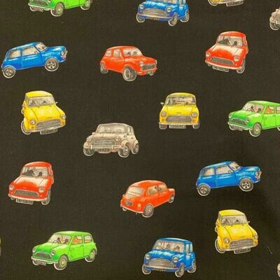Magic Minis - Black - 100% cotton print fabric