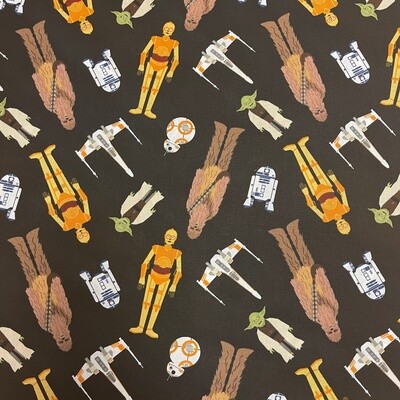 Star Wars - 100% Premium cotton print fabric - Black