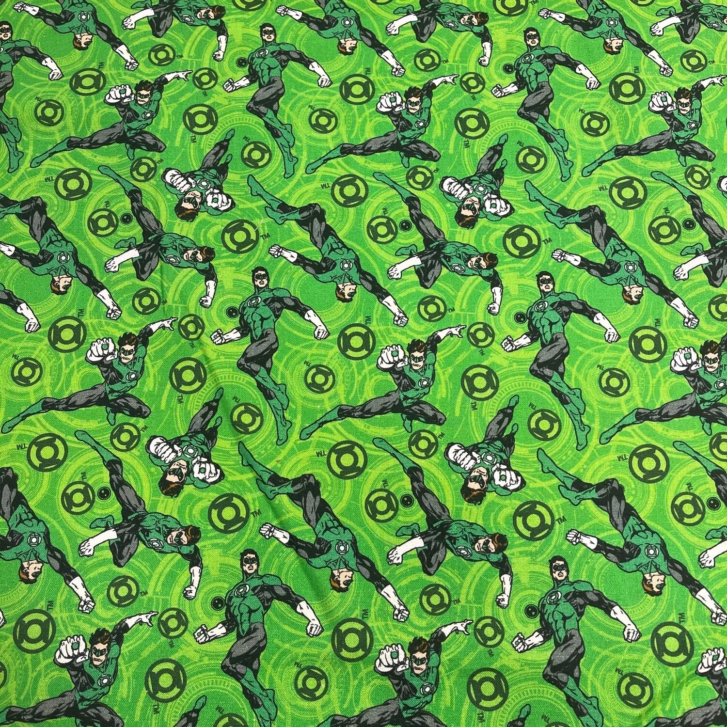 Green Lantern - 100% Premium cotton print fabric - Green