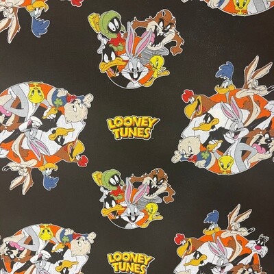 Looney Tunes - 100% Premium cotton print fabric - Black
