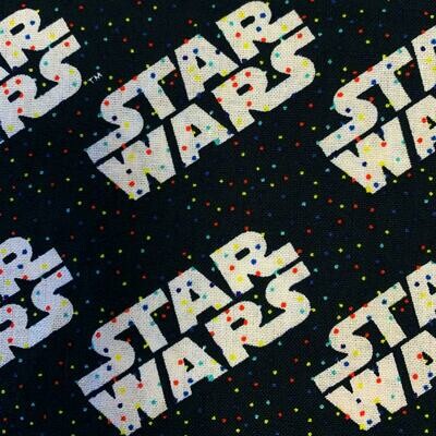 Star Wars Logo with Tiny Dots - Navy - 100% cotton print fabric