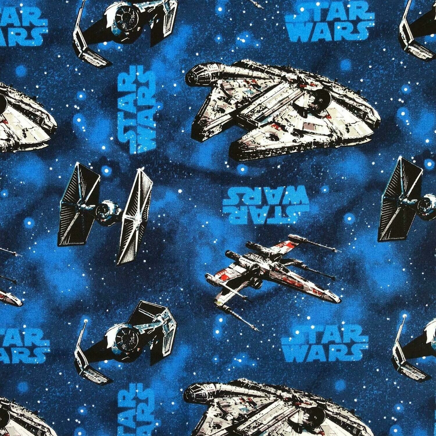 Star Wars Rebel Ships - Blue - 100% cotton print fabric