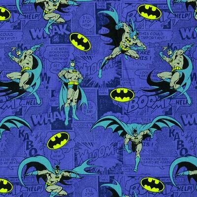 Batman Comics - Blue - 100% cotton print fabric