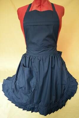 Retro Vintage 50&#39;s Style Full Apron - Navy