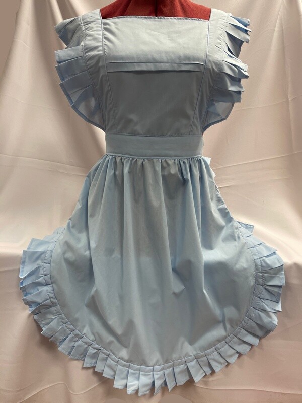 Retro Vintage Victorian Style Full Apron - Pale Blue