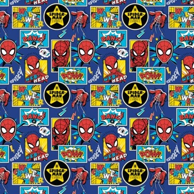 Spiderman Outside in the Box - Multi - 100% cotton print fabric