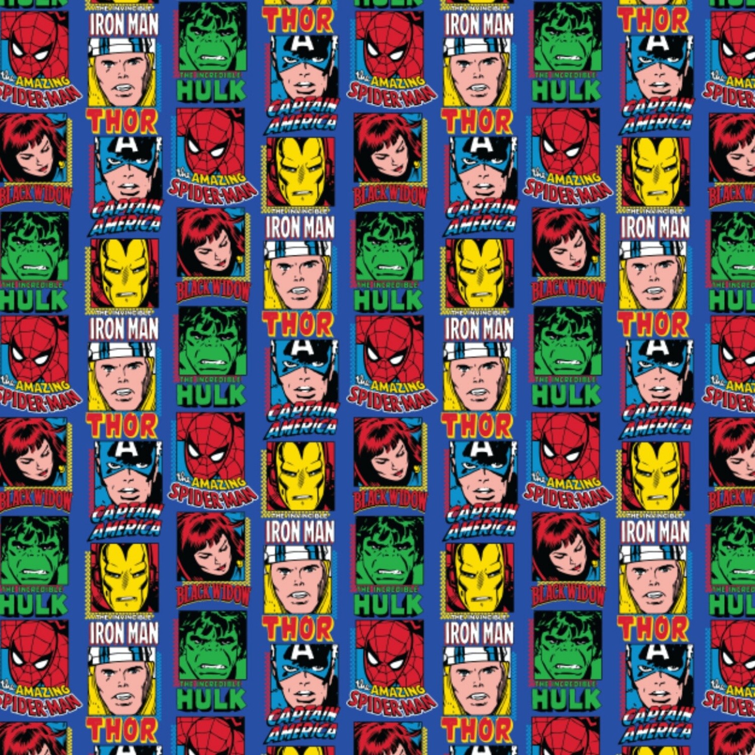 Marvel Comic - Blue - 100% cotton print fabric