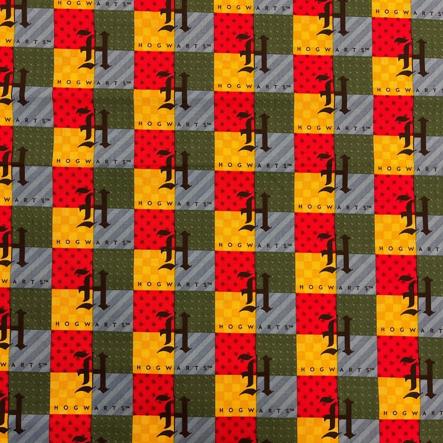Harry Potter - Hogwarts Checked - 100% cotton print fabric - Multi